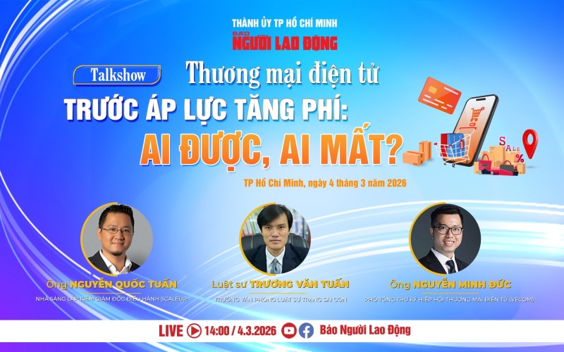 Sắp diễn ra talkshow: "Thương mại điện tử trước áp lực tăng phí: Ai được, ai mất?"