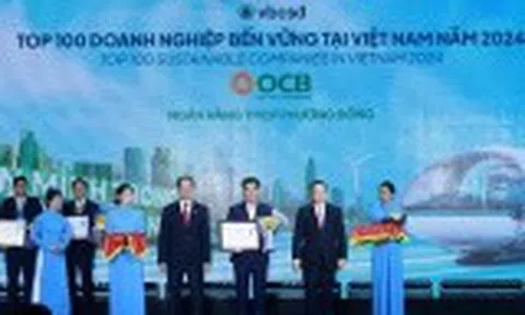 OCB tiếp tục được vinh danh trong Top 100 Doanh nghiệp bền vững Việt Nam