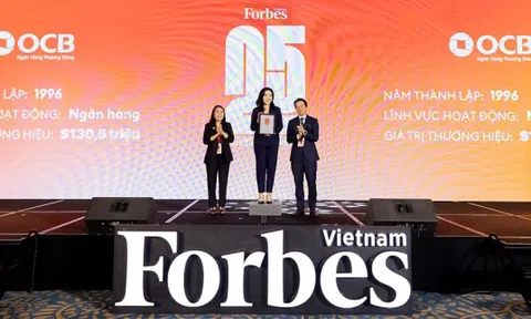 OCB vào top 25 thương hiệu dẫn đầu của Forbes Việt Nam