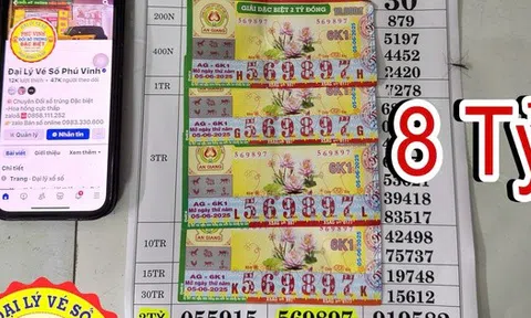 Mua vé số dạo khi đi chợ, người đàn ông trúng 4 tờ độc đắc