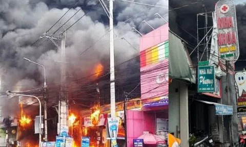 Cháy lớn tại siêu thị Điện máy Xanh ở Đồng Nai
