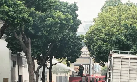 Cháy tại nhà máy bia Hà Nội