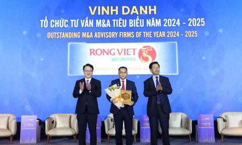 Chứng khoán Rồng Việt 6 lần liên tiếp nhận giải thưởng “Tổ chức tư vấn M&A tiêu biểu"