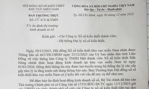 Hội đồng xổ số kiến thiết miền Nam có thông báo khẩn về thị trường kinh doanh vé số