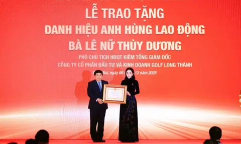 Phó Chủ tịch KN Holdings Lê Nữ Thùy Dương được trao danh hiệu Anh hùng Lao động