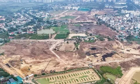 Cận cảnh đại công trường hồ điều hòa Phú Đô 800 tỷ đồng