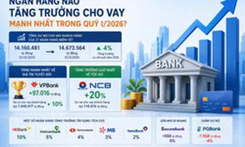Ngân hàng nào tăng trưởng cho vay mạnh nhất trong những tháng đầu năm?