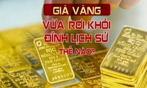Giá vàng vừa 'rơi' khỏi đỉnh lịch sử thế nào?