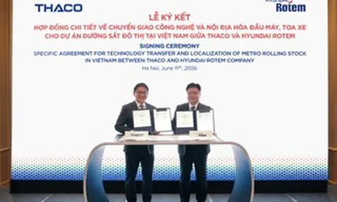 THACO và Hyundai Rotem thúc đẩy nội địa hóa sản xuất đầu máy, toa xe metro tại Việt Nam