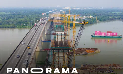 Tiến độ thần tốc của cây cầu nghìn tỷ nối sân bay Long Thành