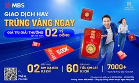 MBS tung “cú nổ lớn” giữa mùa đầu tư: tặng vàng và loạt voucher ưu đãi lên đến hơn 2 tỷ đồng!