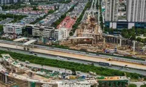 Toàn cảnh nút giao gần 2.400 tỷ đồng đang thành hình ở cửa ngõ phía Tây Hà Nội