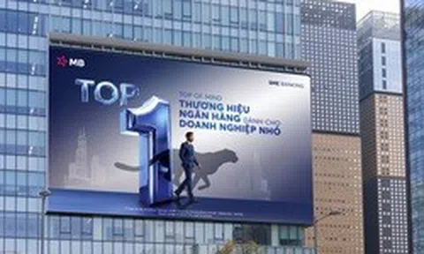 MB đạt Top 1 khảo sát thương hiệu ngân hàng được nhận biết thương hiệu đầu tiên ở nhóm doanh nghiệp nhỏ