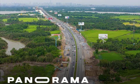 Cao tốc TP.HCM - Long Thành đang thảm nhựa sau gần một năm mở rộng