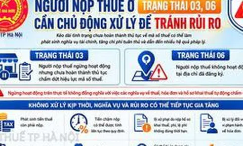 Khuyến cáo người nộp thuế ở trạng thái 03, 06: Cần chủ động xử lý để tránh rủi ro