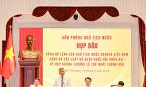 Công bố Lệnh của Chủ tịch nước về Luật sửa đổi, bổ sung một số điều của Luật Ngân hàng Nhà nước Việt Nam, Luật Phòng, chống rửa tiền và Luật Các tổ chức tín dụng