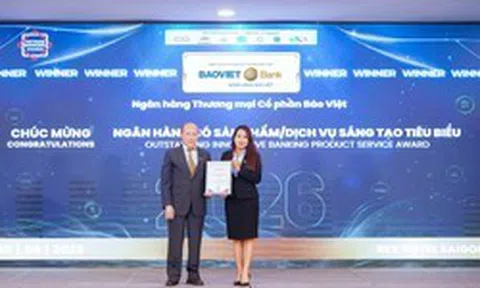 BAOVIET Bank được vinh danh “Ngân hàng có sản phẩm dịch vụ sáng tạo tiêu biểu 2026”