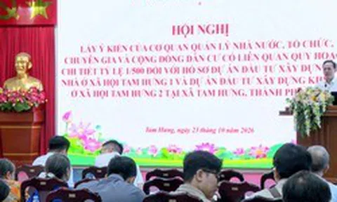 Xã Tam Hưng lấy ý kiến người dân về quy hoạch chi tiết hai dự án nhà ở xã hội