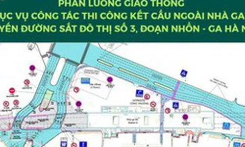 Phân luồng giao thông đường Kim Mã phục vụ thi công ga S9