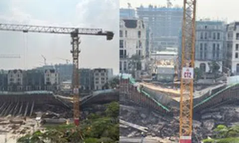 Hà Nội: Đường nứt toác, sụt lún bất thường quanh công trường nhà cao tầng