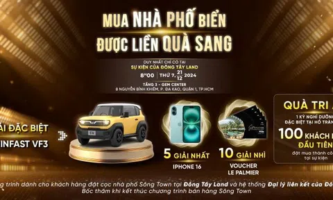 Đông Tây Land tặng xe sang cho khách hàng giao dịch nhà phố biển Sông Town – Dự án CaraWorld