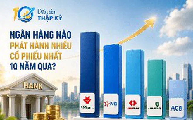 10 ngân hàng phát hành nhiều cổ phiếu nhất thập kỷ qua: Không phải Vietcombank hay VietinBank, VPBank và MB mới là hai nhà băng đứng đầu